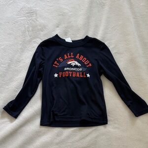 Broncos Kids Navy Blue Long Sleeve Shirt